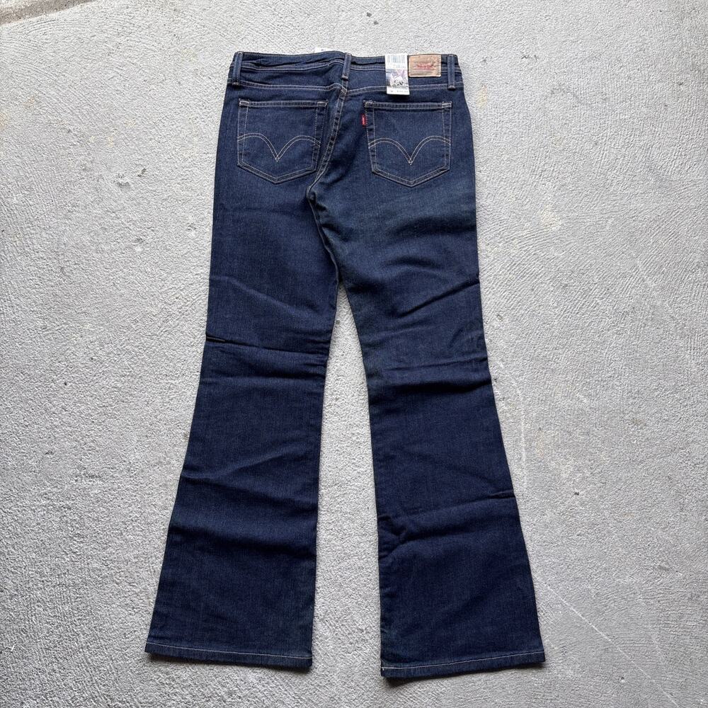 New Levi's 518 Superlow Boot Cut Denim Jeans Juniors M Sz 11 Stretch Low Raw